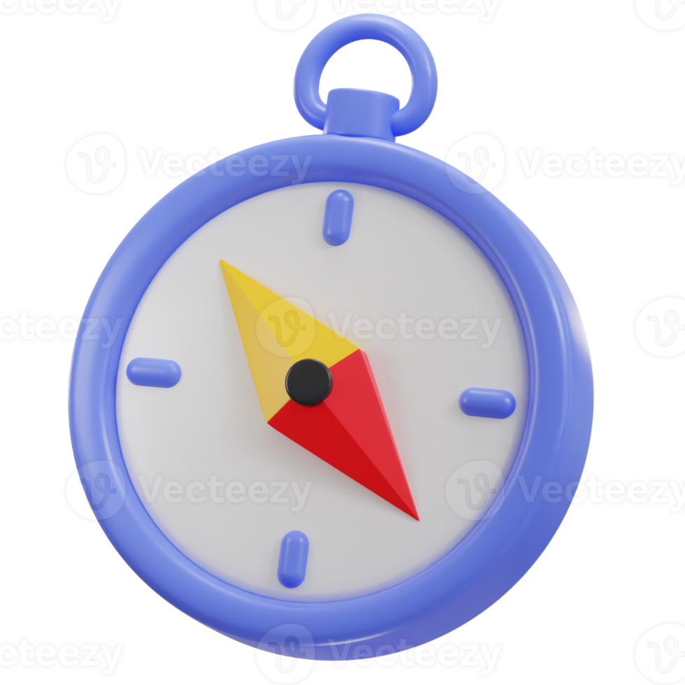 3d compass navigation icon illustration png