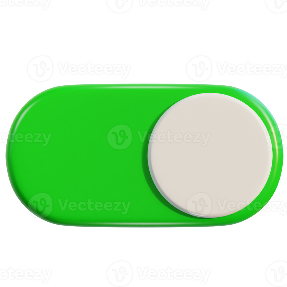 3d basculer commutateur boutons sur et de icône illustration png