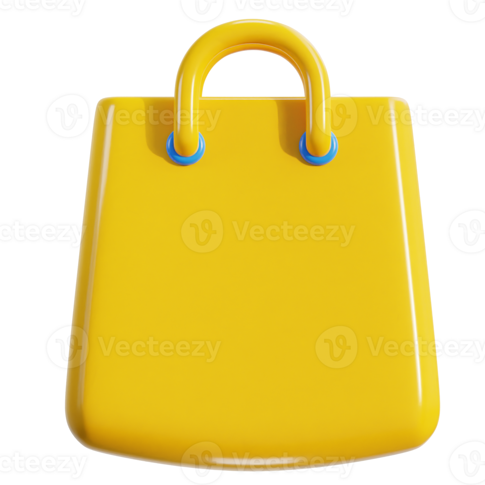 Shopping bag 3d icon illustration png