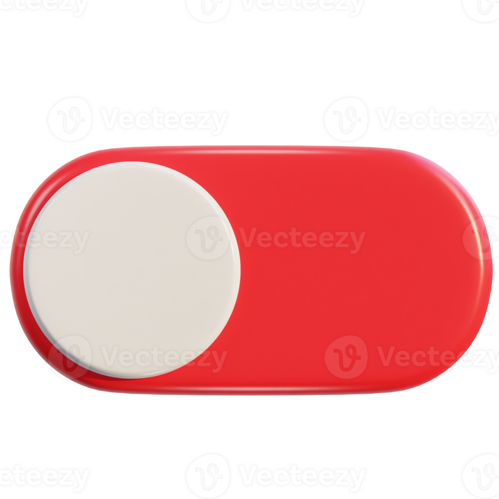 3d toggle switch buttons on and off icon illustration png