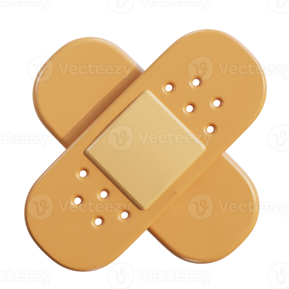 Medical plaster bandage icon 3d render illustration png