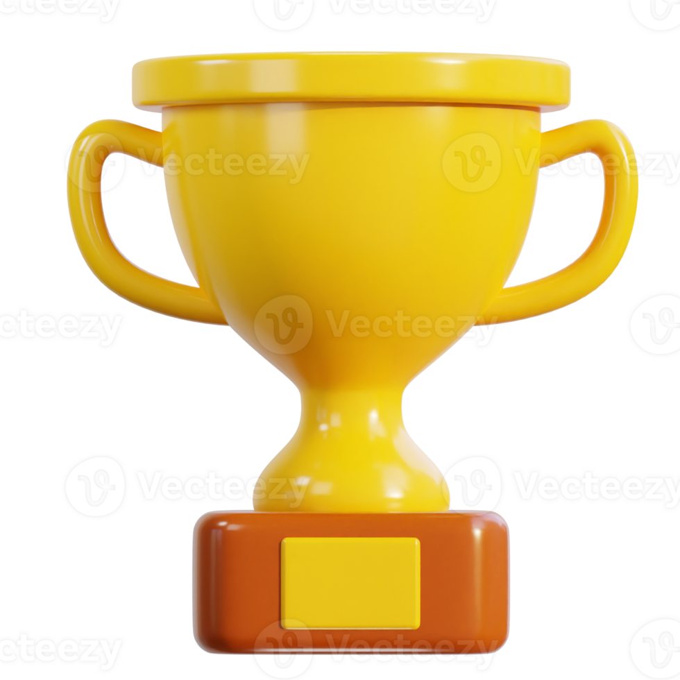 Trophy icon 3d rendering illustration png