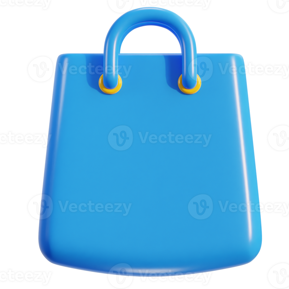 Shopping bag 3d icon illustration png