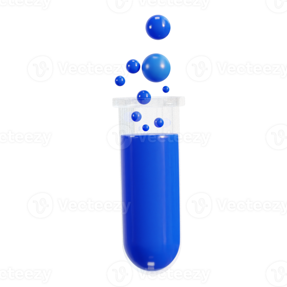 química cônico vidro frasco ícone 3d Renderização ilustração png