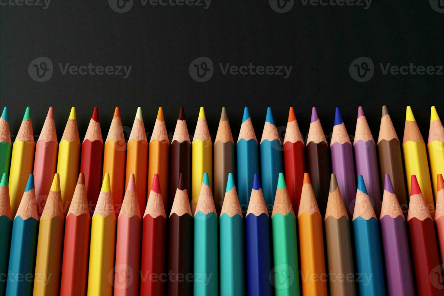 Bright pencil patterns, Education themed backdrop, Ideal for school promotions AI Generated photo