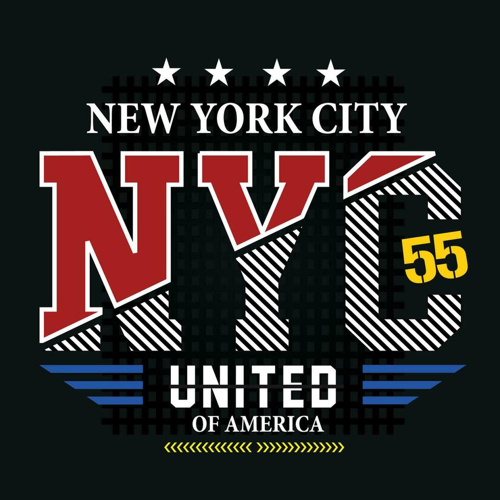 New York City tee graphic typography for print t shirt vector art vintage