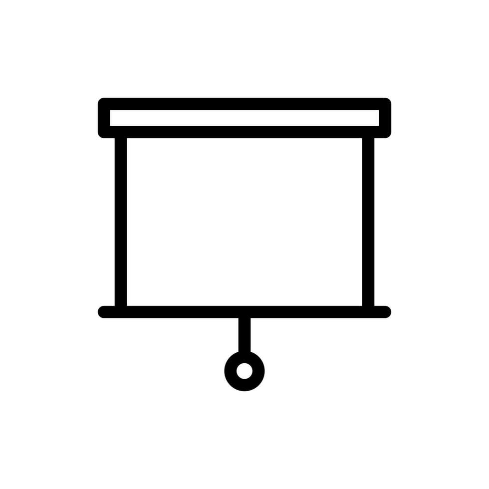 Projection screen icon in line style design isolated on white background. Editable stroke. vector