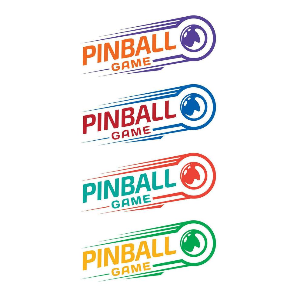 conjunto pinball Clásico retro vector Insignia emblema logo para bandera, póster, volantes, sitio web, social medios de comunicación