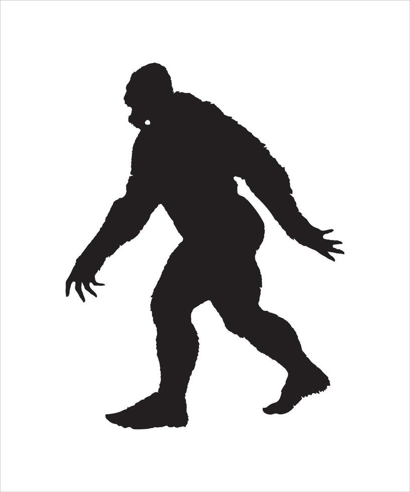 Bigfoot silhouette vector  design