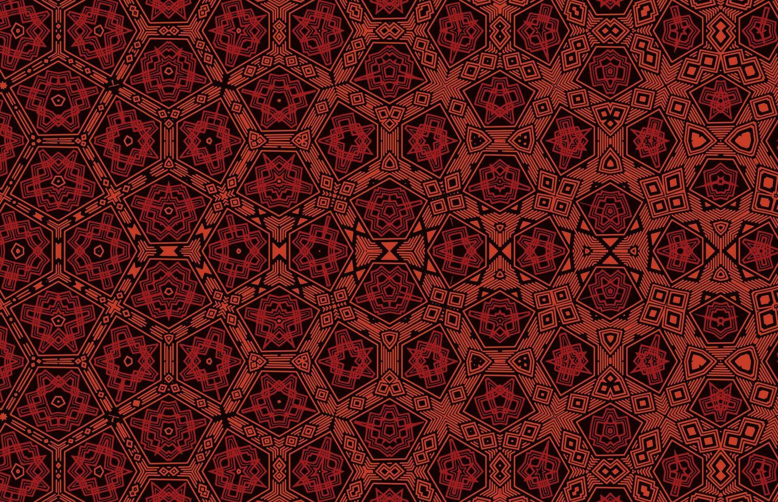Seamless halftone ethnic fabric pattern vector