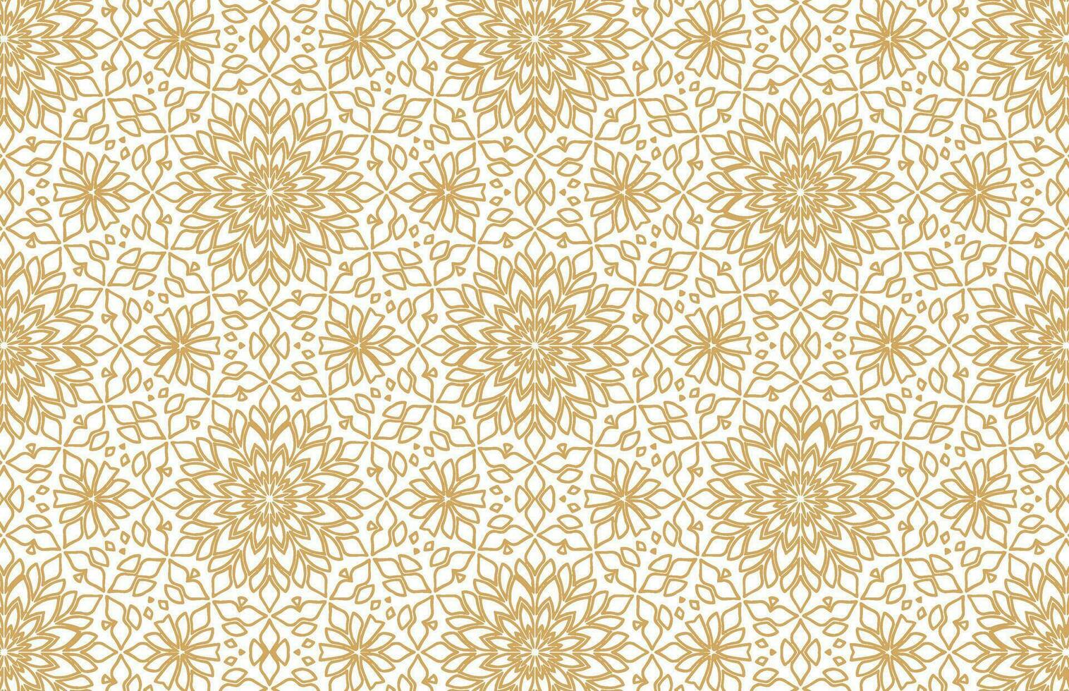 Ethnic floral seamless grunge pattern vector