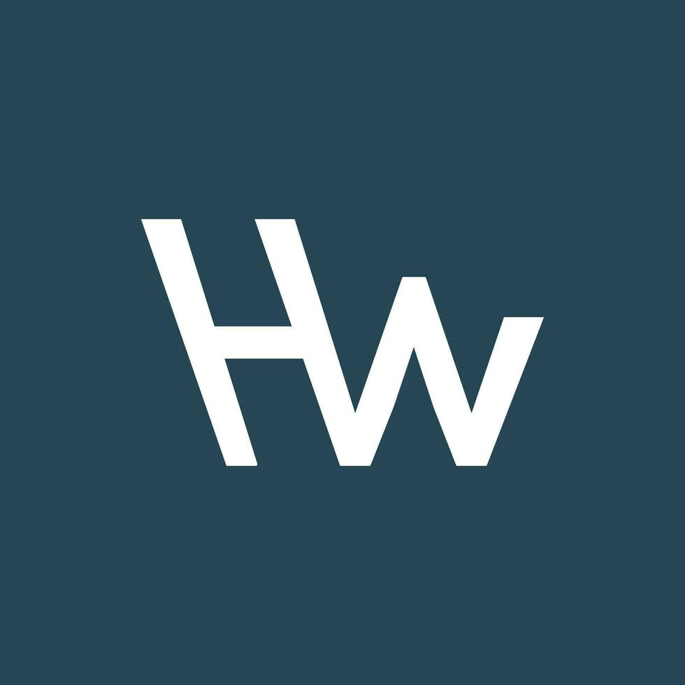 Letter HW Monogram Logo ,Modern logo designs template vector