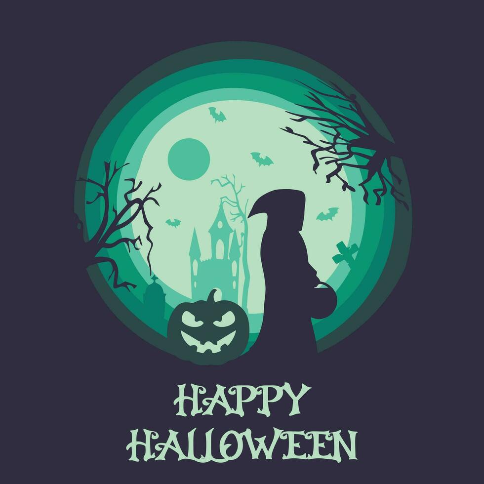 feliz halloween ilustracion vector