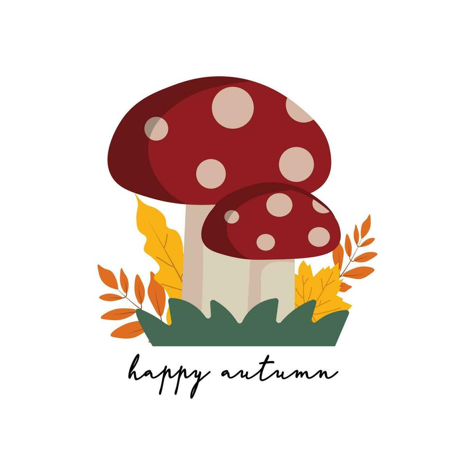 mashroom otoño antecedentes vector