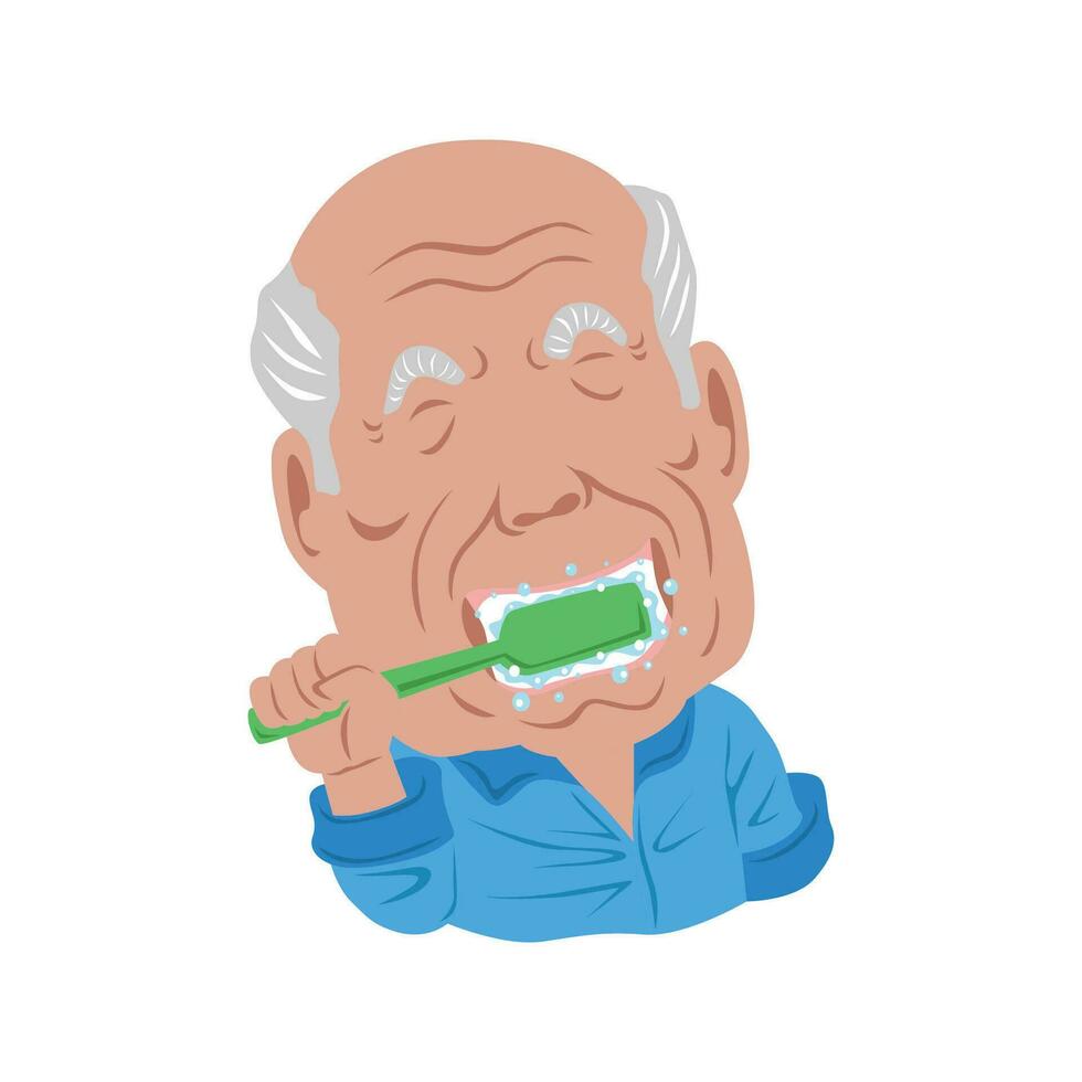 illustration of people daily activities brushing their teeth vector image