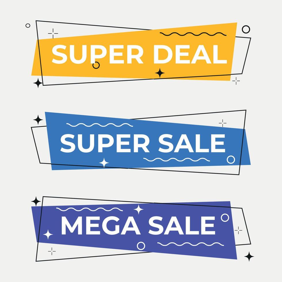 sale banner title bar ornament vector