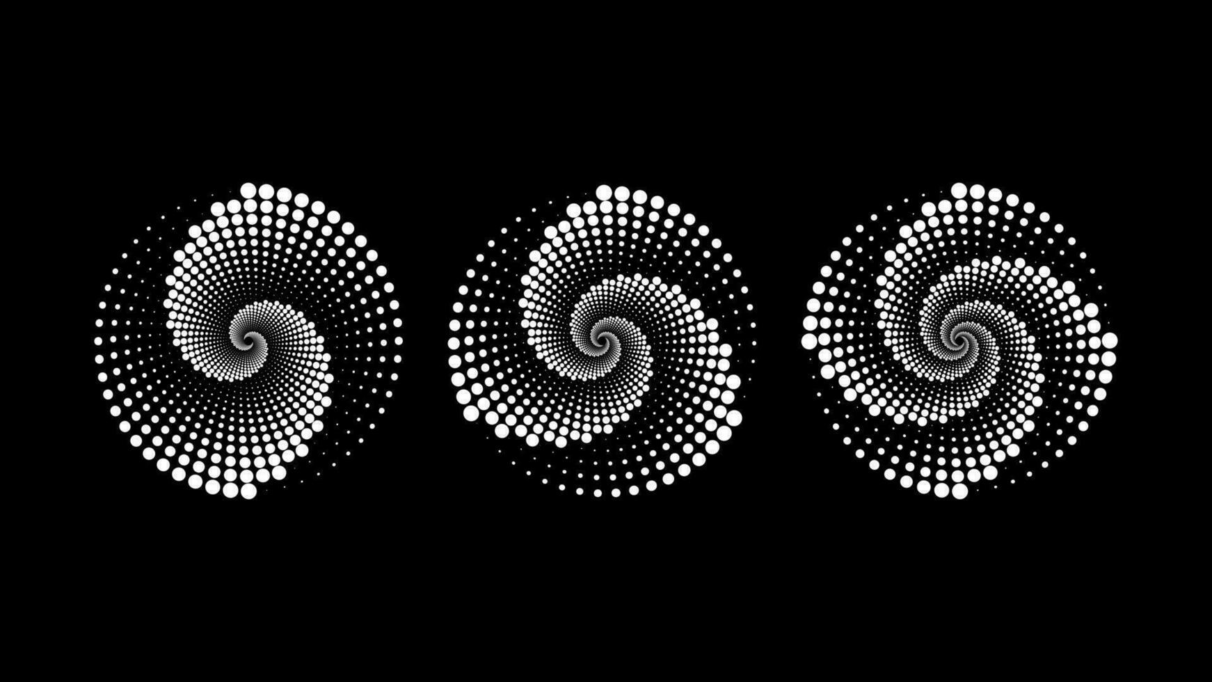 Spiral dot geometric isolated vector