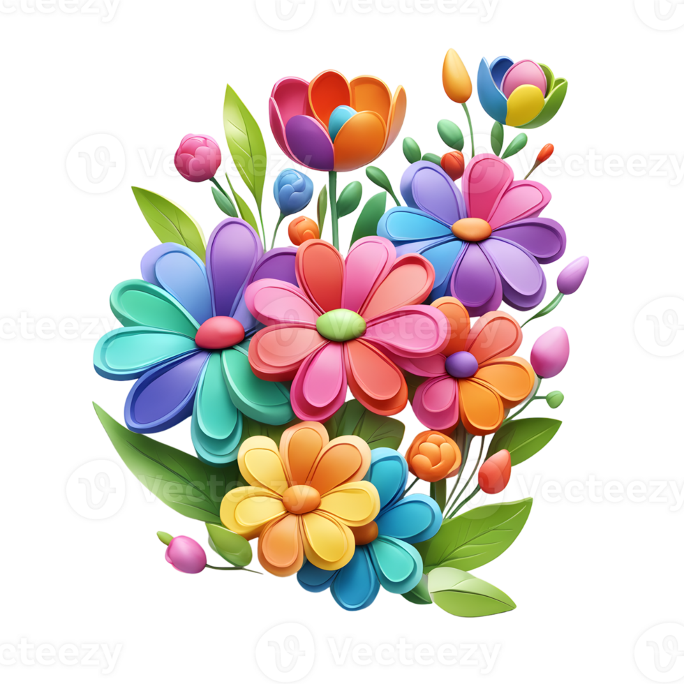 Artificial Flower Bouquet, Flower Illustration, Floral Png File
