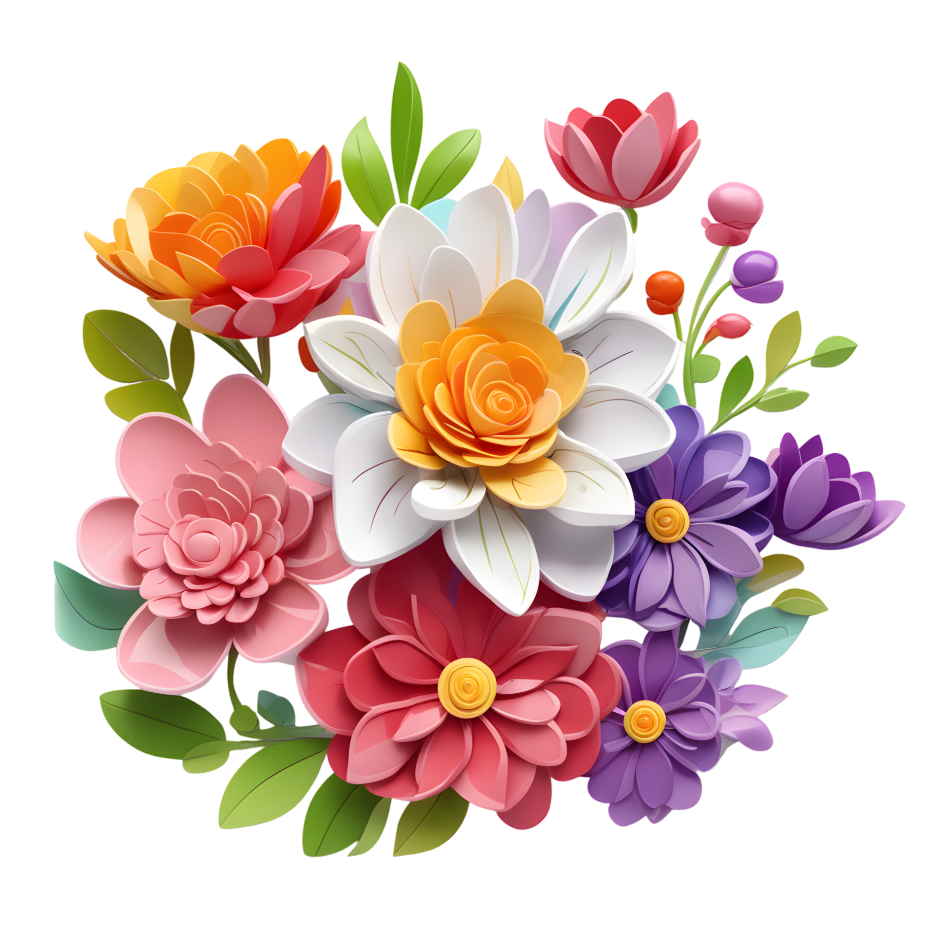 Artificial Flower Bouquet, Flower Illustration, Floral Png File