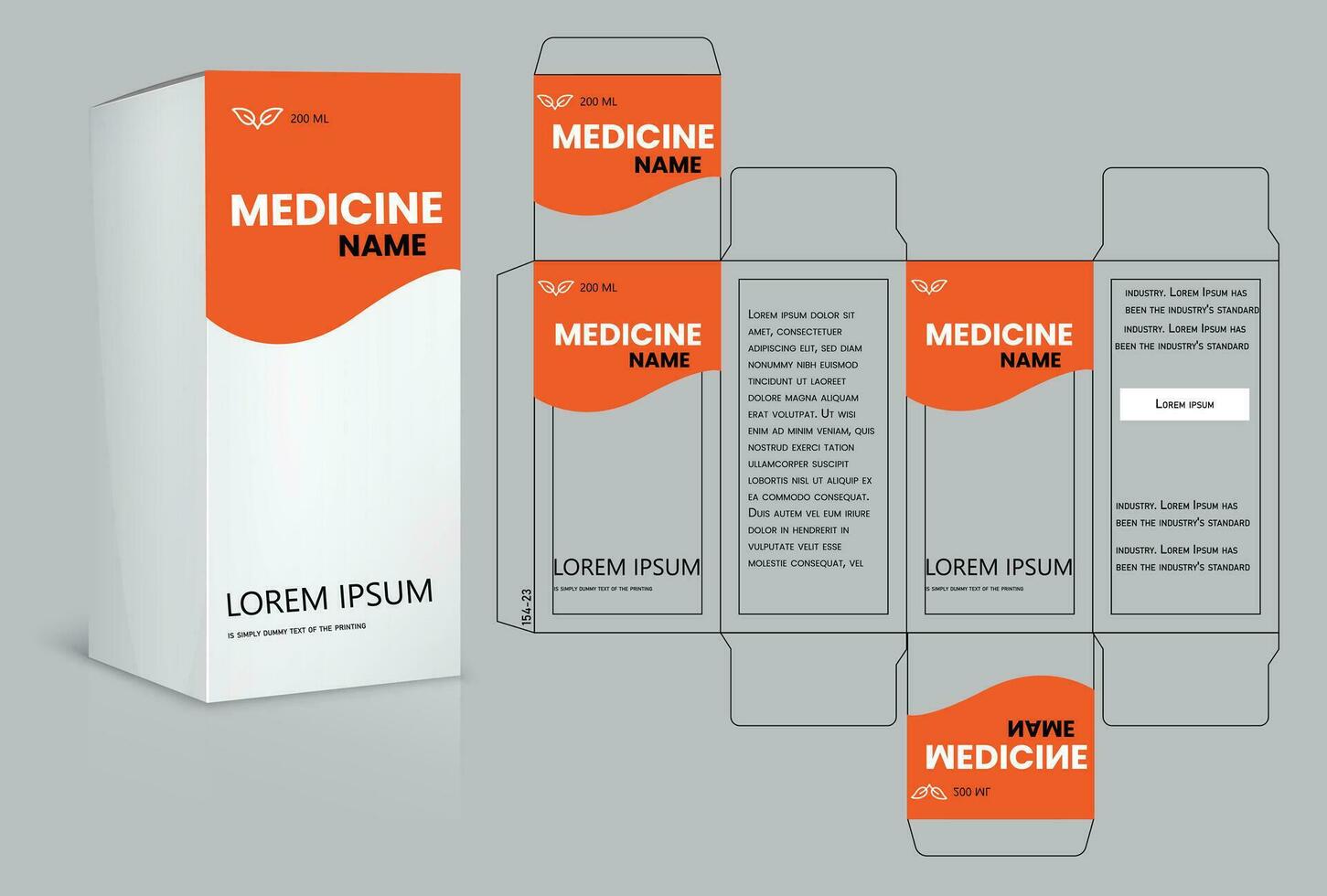 PMedicine package box design. healthcare medicine box package creative design. medicine box vector design.rint