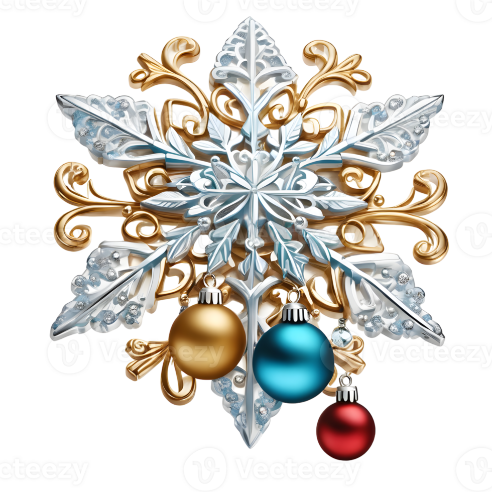 Christmas Decoration Ornament, Happy Christmas Design , Generative AI png