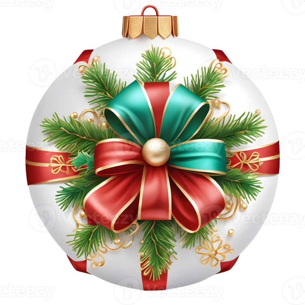 Christmas Decoration Ornament, Happy Christmas Design , Generative AI png