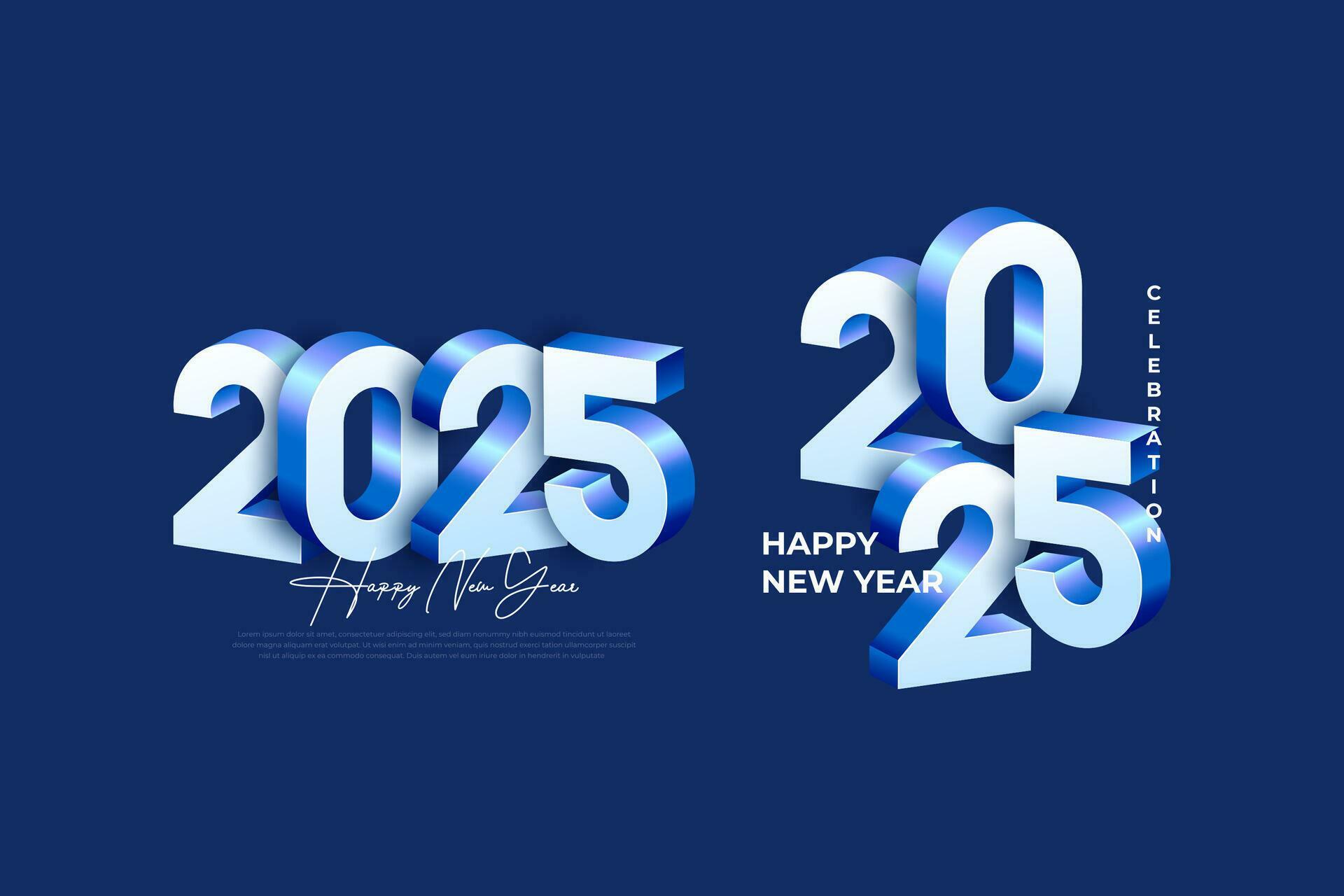 Happy new year 2025 design template. 2025 new year celebration concept New Year Calendar 2025 Design