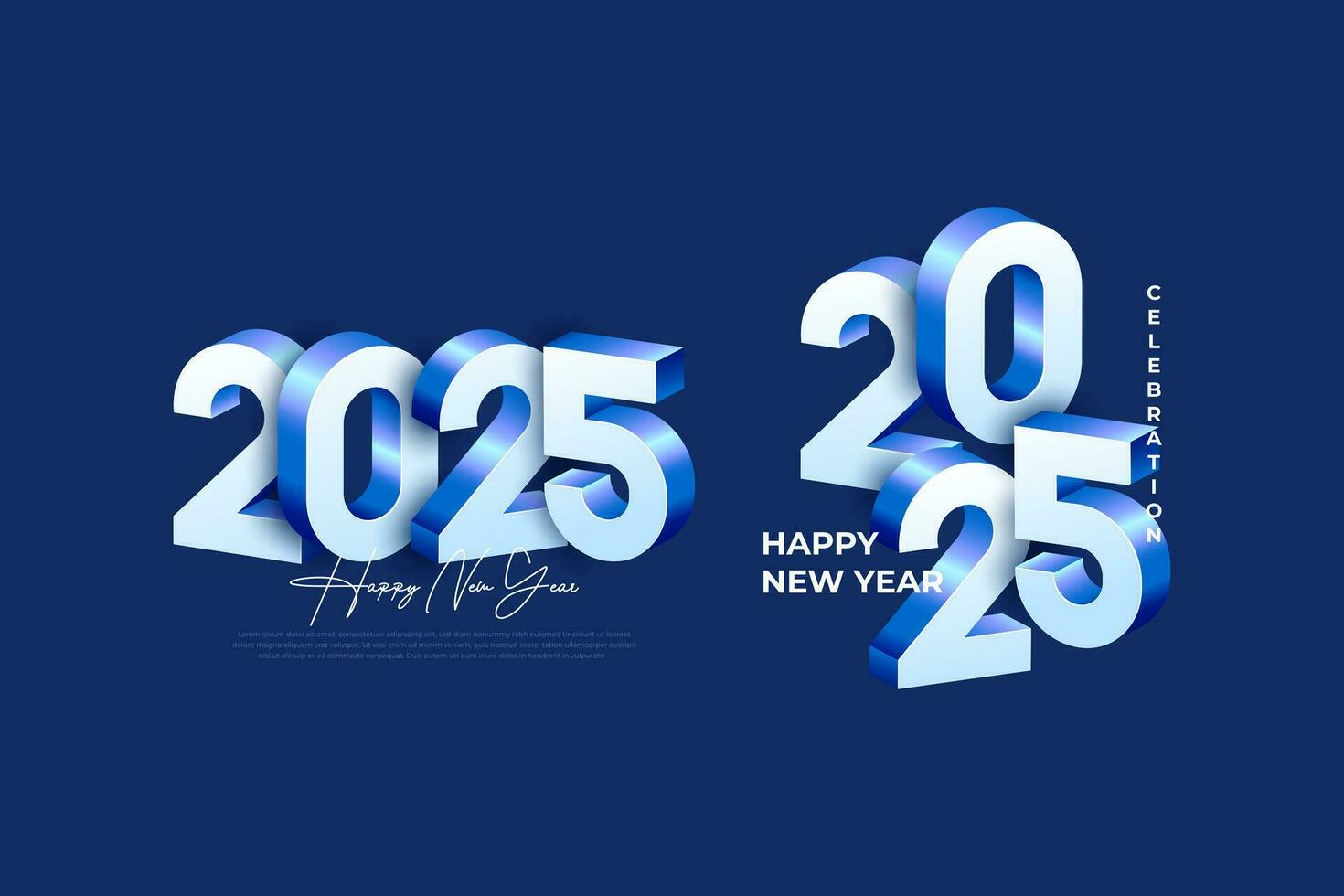 contento nuevo año 2025 diseño modelo. 2025 nuevo año celebracion concepto para saludo tarjeta, bandera y enviar modelo vector