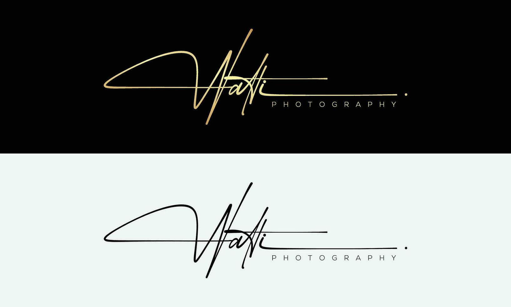 Handwriting Photography logo template vector. signature logo concept vector