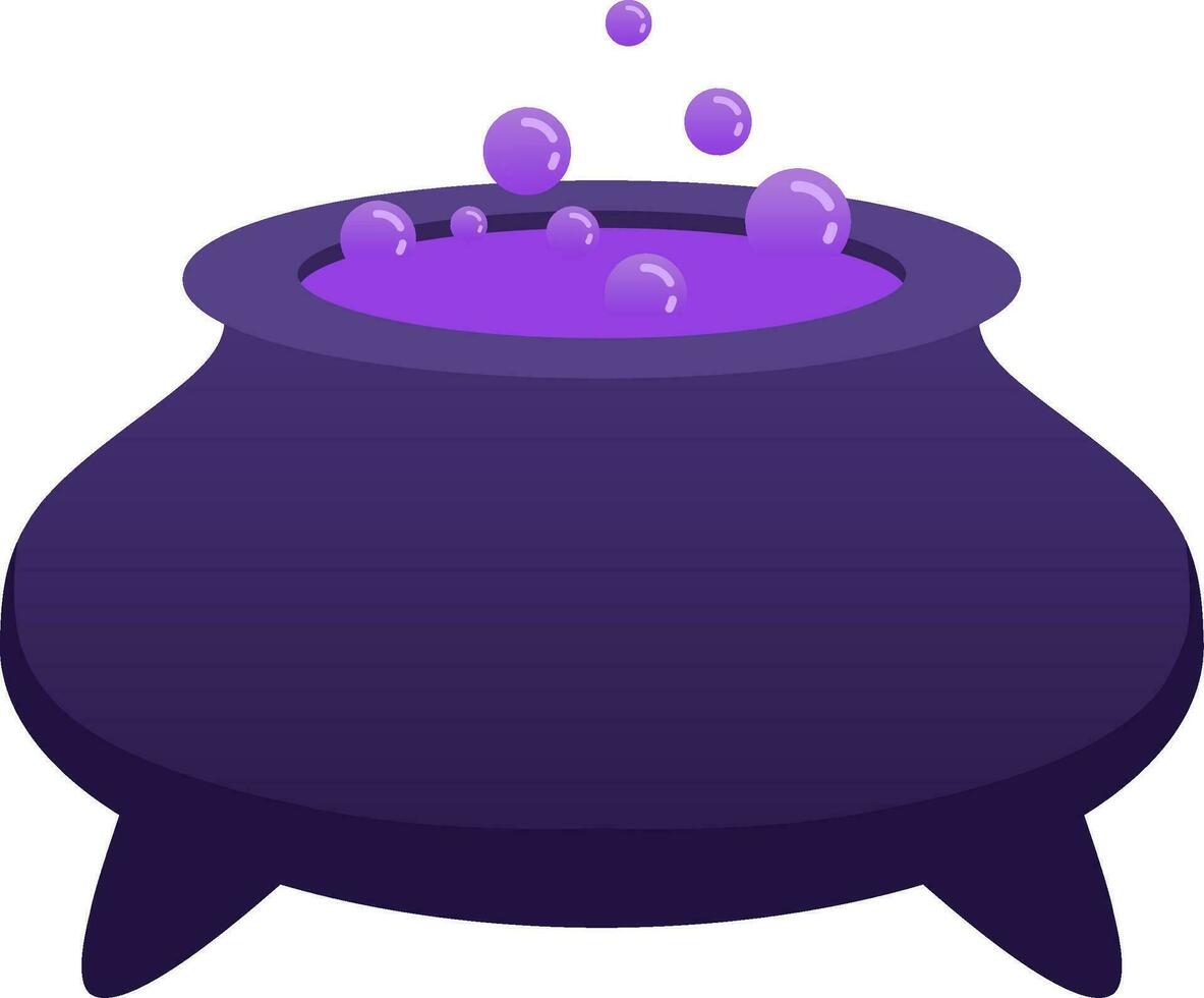 Witch caldron icon vector illustration for happy Halloween event. Cauldron spell icon that can be used as symbol, sign or decoration. Caldron icon graphic resource for Halloween theme vector design