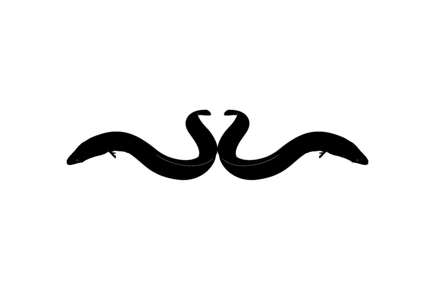 Eel Silhouette for Logo, Pictogram, Website, Apps and or Graphic Design Element. Vector Illustration