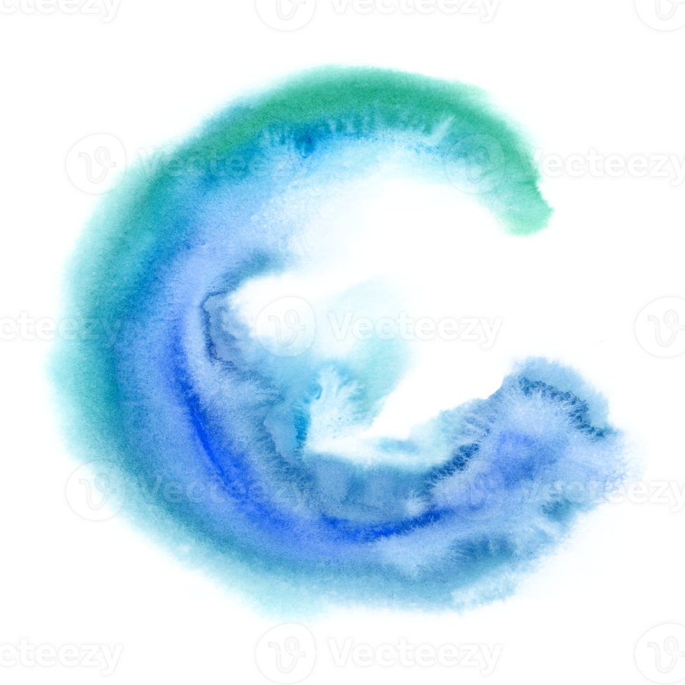 aguarela oceano onda escova golpes dentro azul verde cores. abstrato textura fundo ilustração para verão náutico e surfar desenhos png