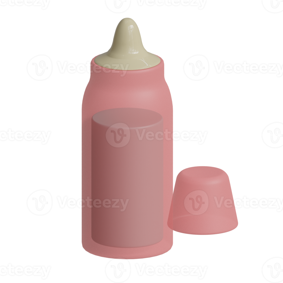 3d rendered milk bottle perfect for baby product design project png