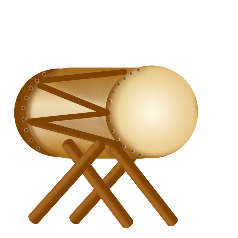 Natural brown drum png