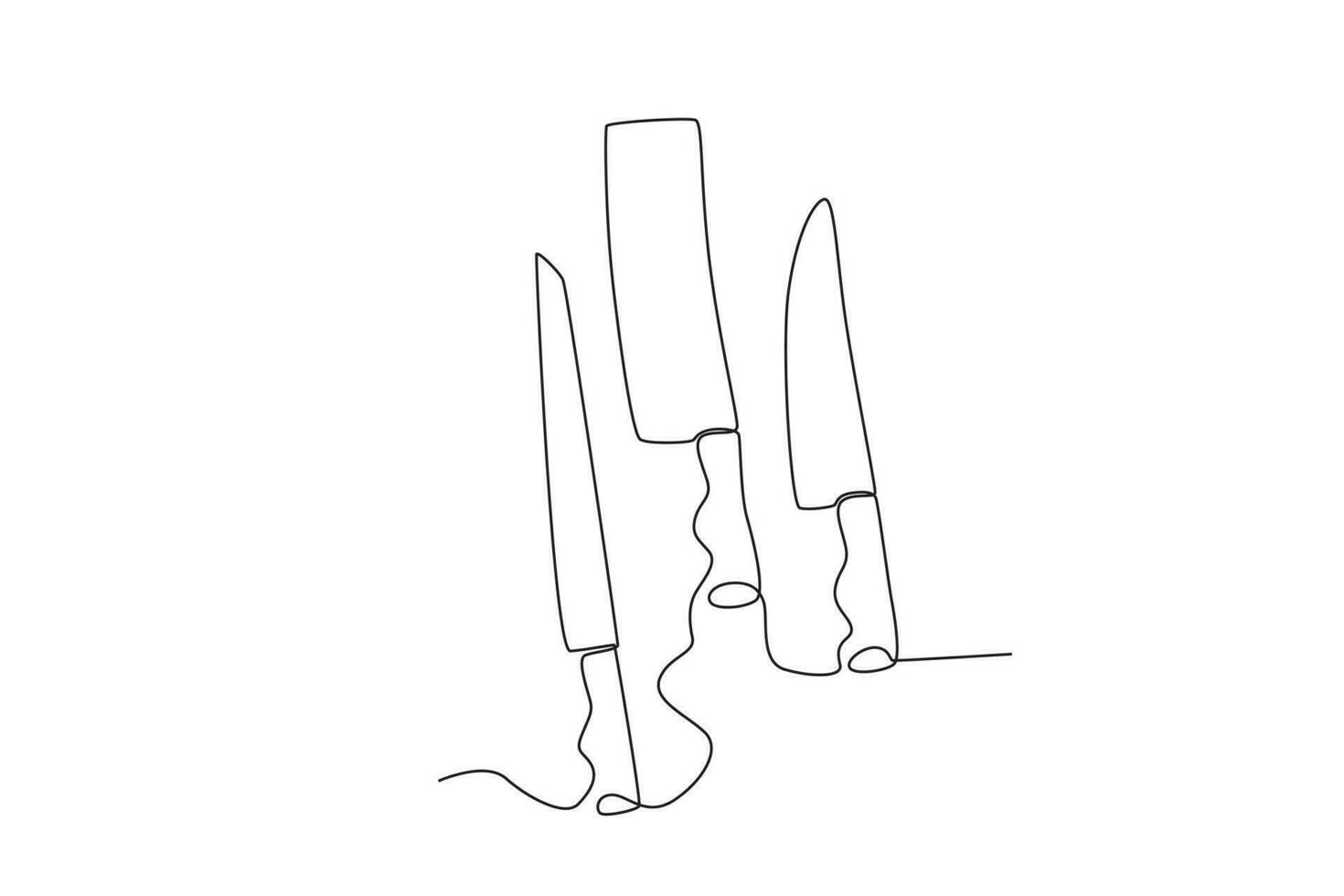 Three sets of knives vector