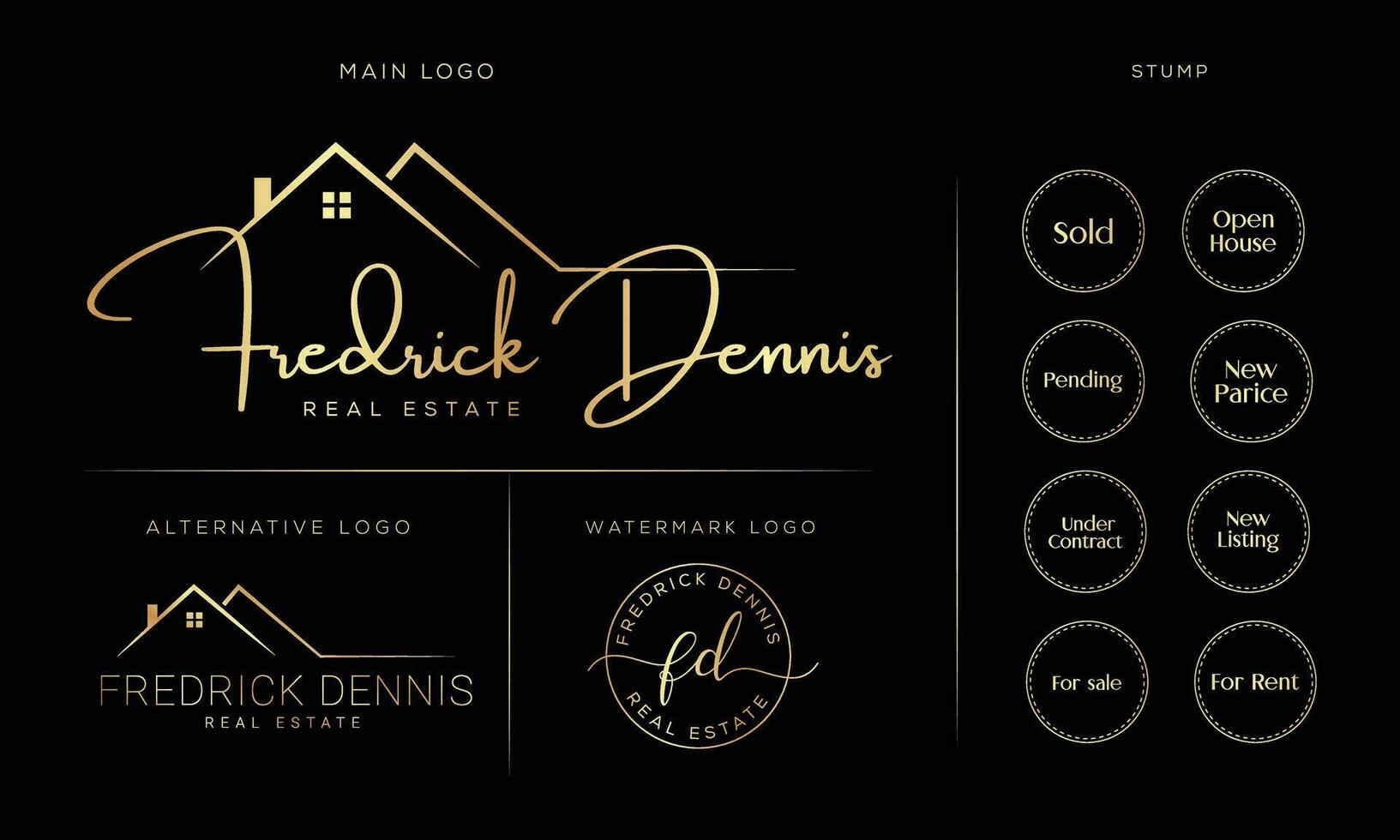 Real estate logo Realtor logo property logo design vector template with full branding