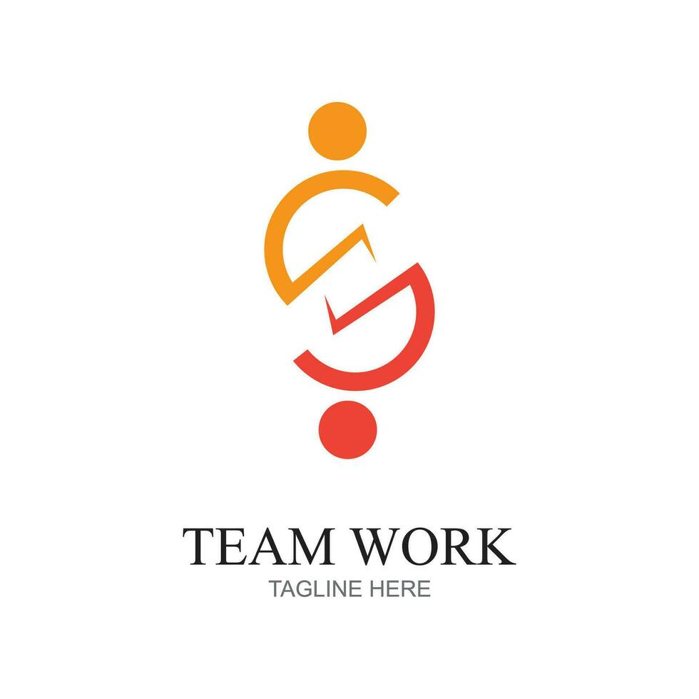 Team Work Logo Design,Together. Modern Social Network Team Logo Design vector