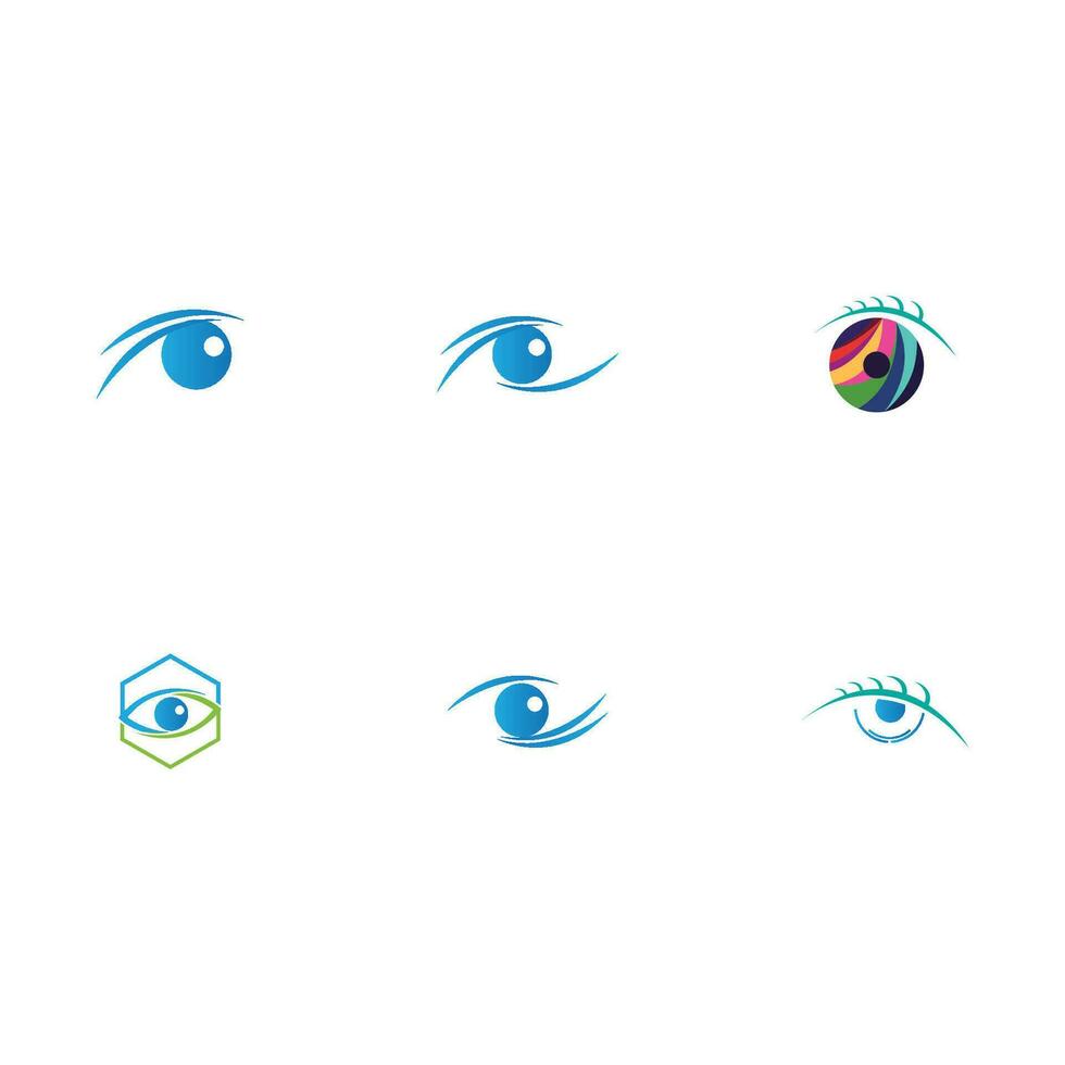 Contact Lenses Eye Vision Spark Colorful Logo Design Inspiration vector