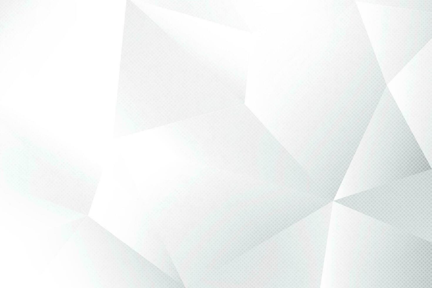 Abstract geometric white and gray color background with polygon, low poly pattern, halftone effect.Vector illustration. vector
