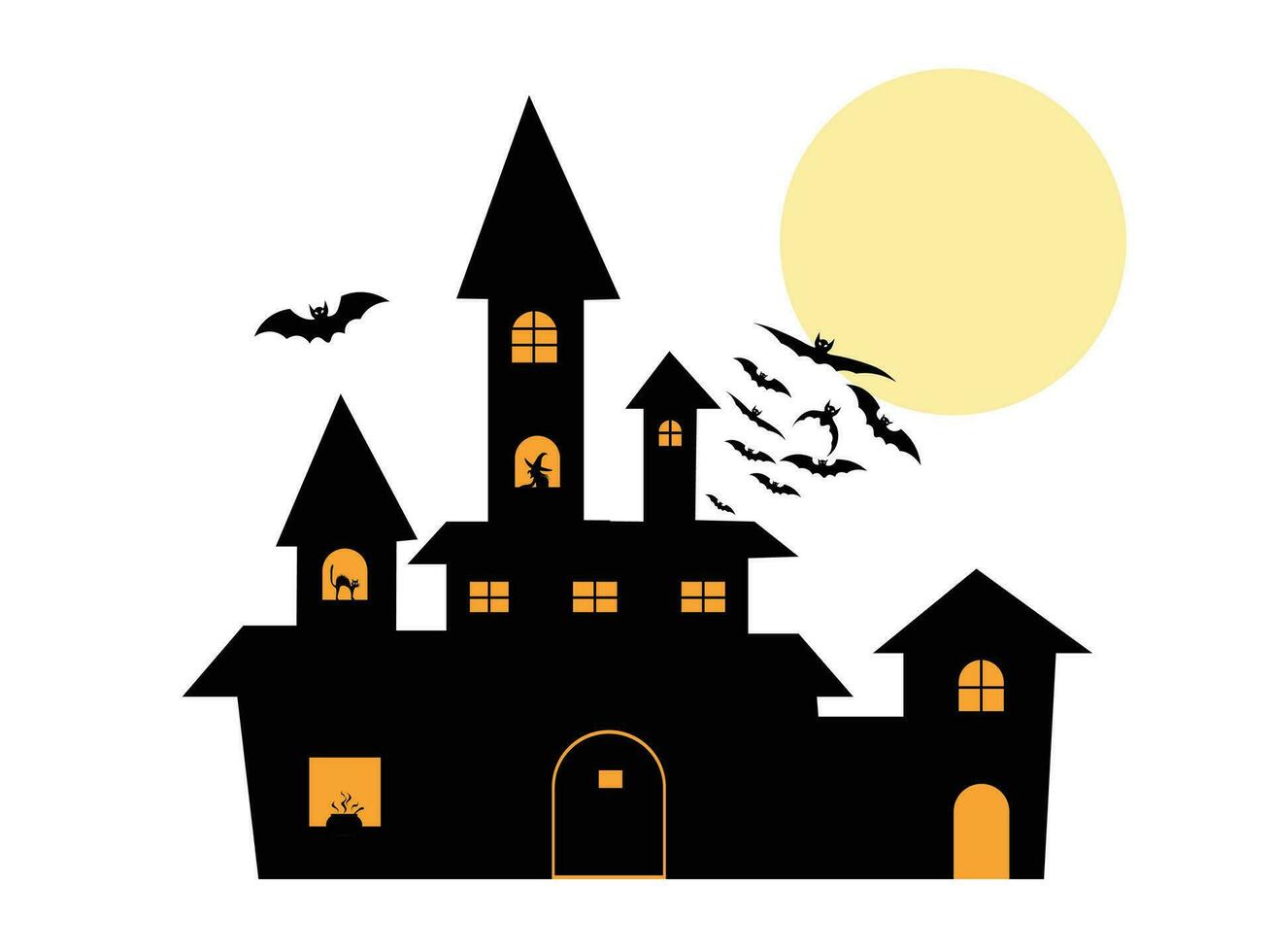 Halloween set illustration vector in cartoon style. Happy halloween.