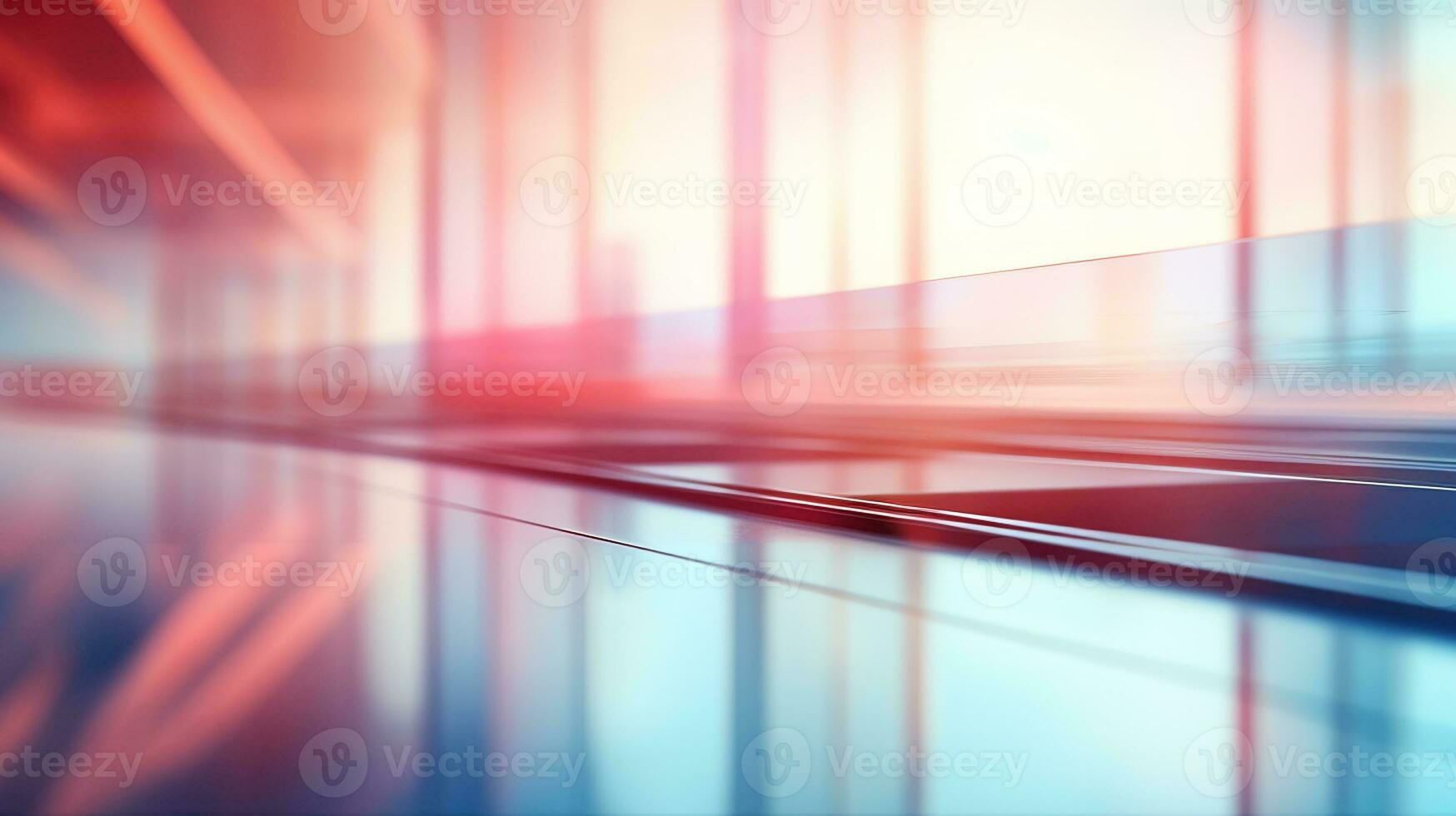 Abstract blurred background office. Defocused architecture blurred motion abstract background. Generative AI photo