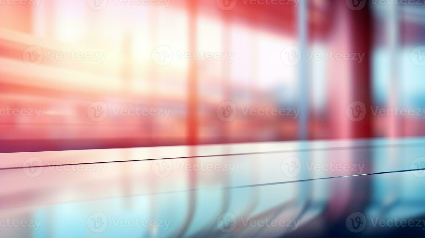 Abstract blurred background office. Defocused architecture blurred motion abstract background. Generative AI photo