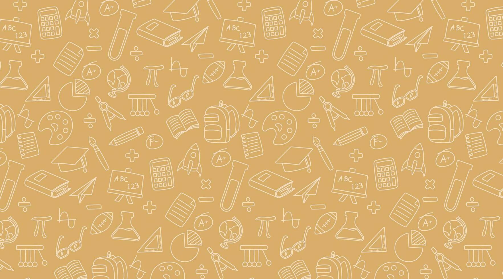 school education study seamless pattern background doodle hand drawing education icon vector