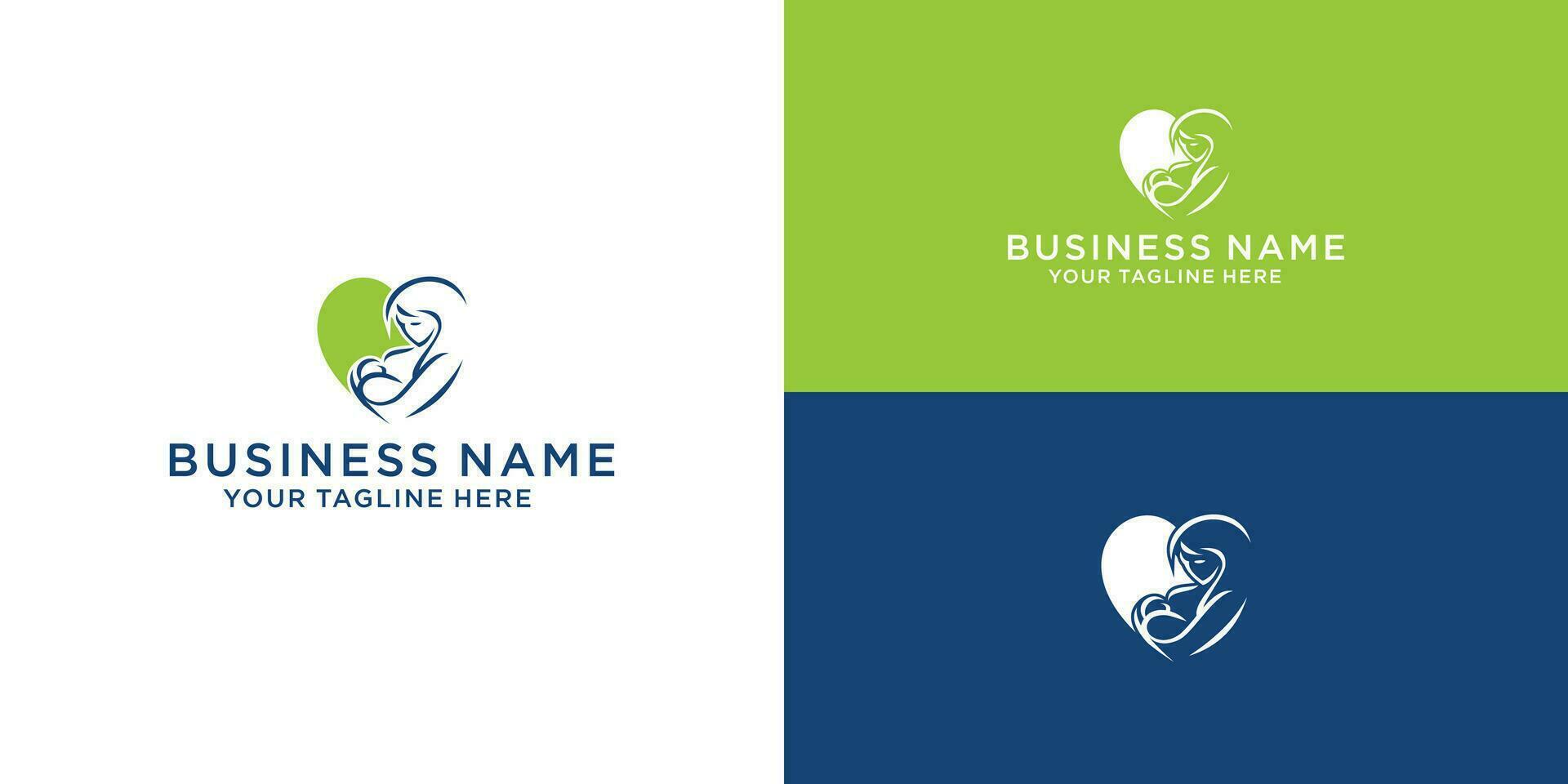 I conceptualized this logo with the shape of a mother holding her child lovingly and in the form of love vector