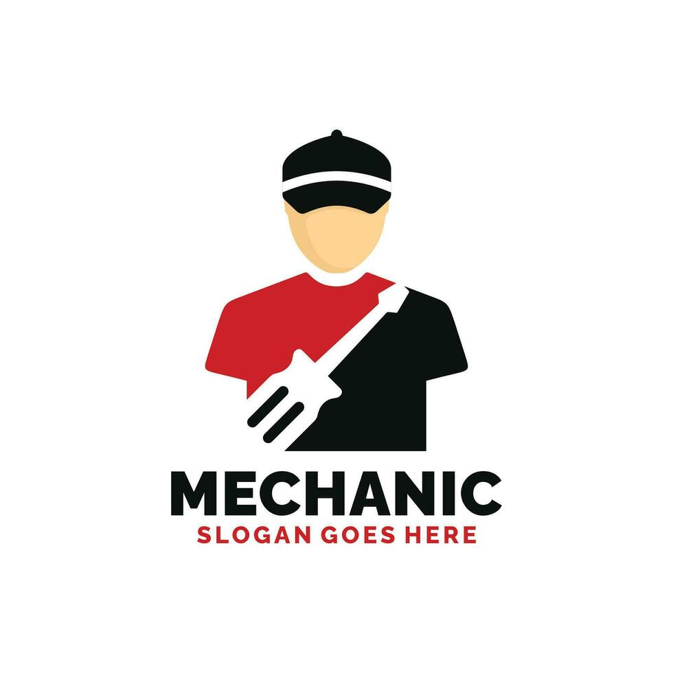 Mechanic logo design vector illustration