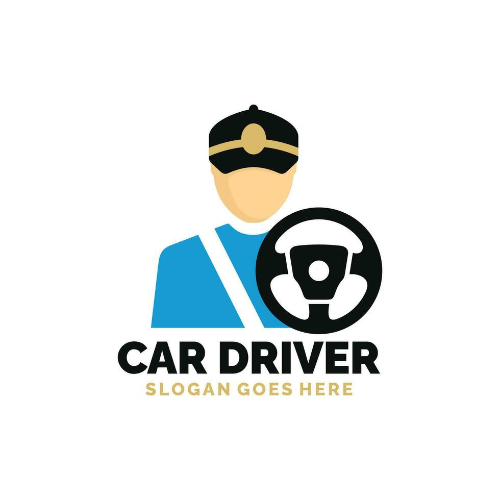 Car driver logo design vector illustration