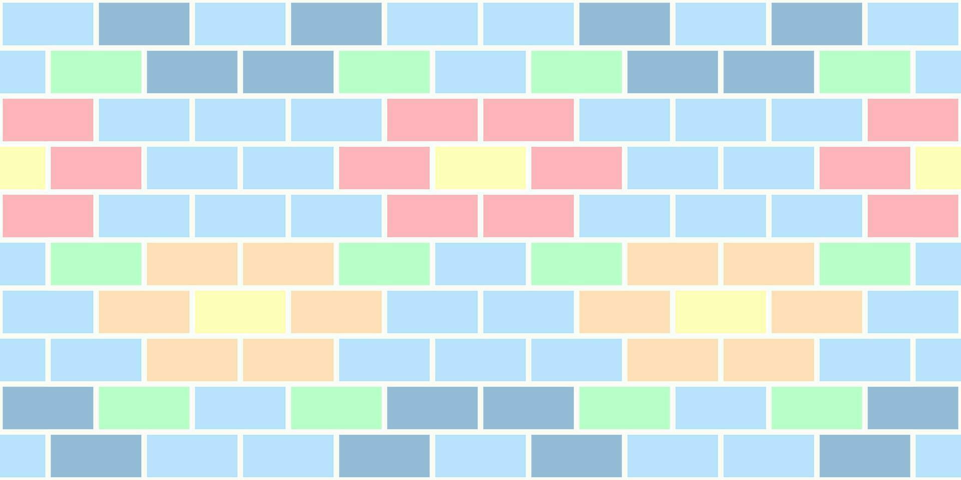 Brick Wall pattern design background seamless flower pastal vector