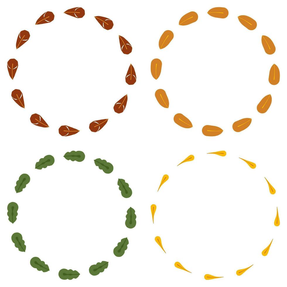 Text frame autumn leaf vector transparent background