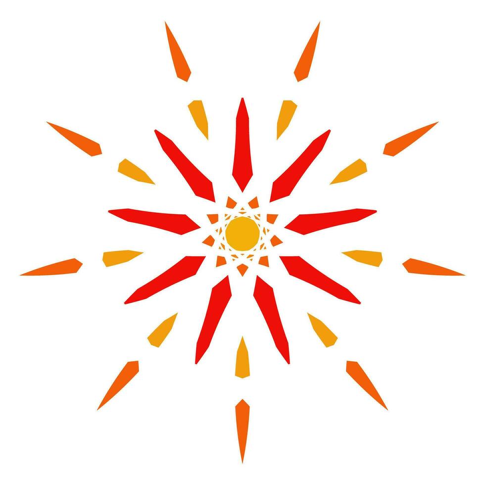 The sun symbol icon global warming vector image