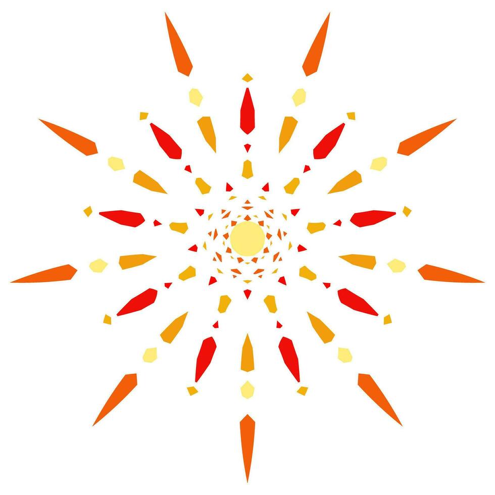 The sun symbol icon hot weather summer vector
